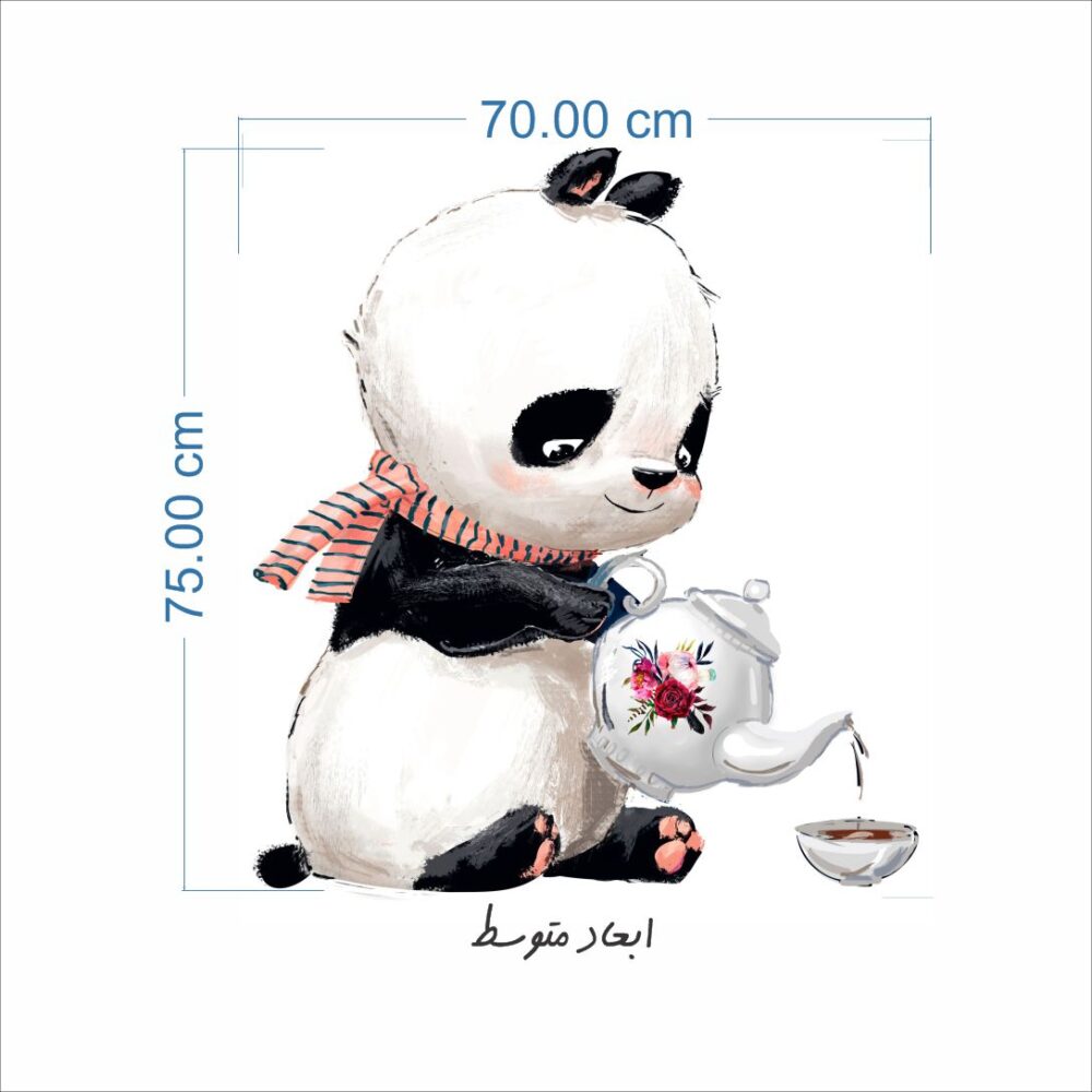 برچسب دیواری پاندا و قوری کد 1443 - Image 3