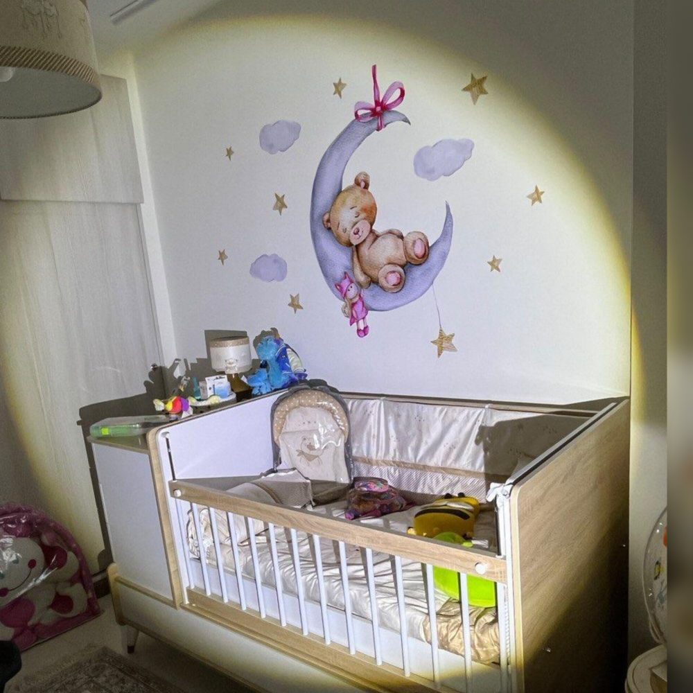 برچسب دیواری تدی دختر روی ماه کد 1464 - Image 7