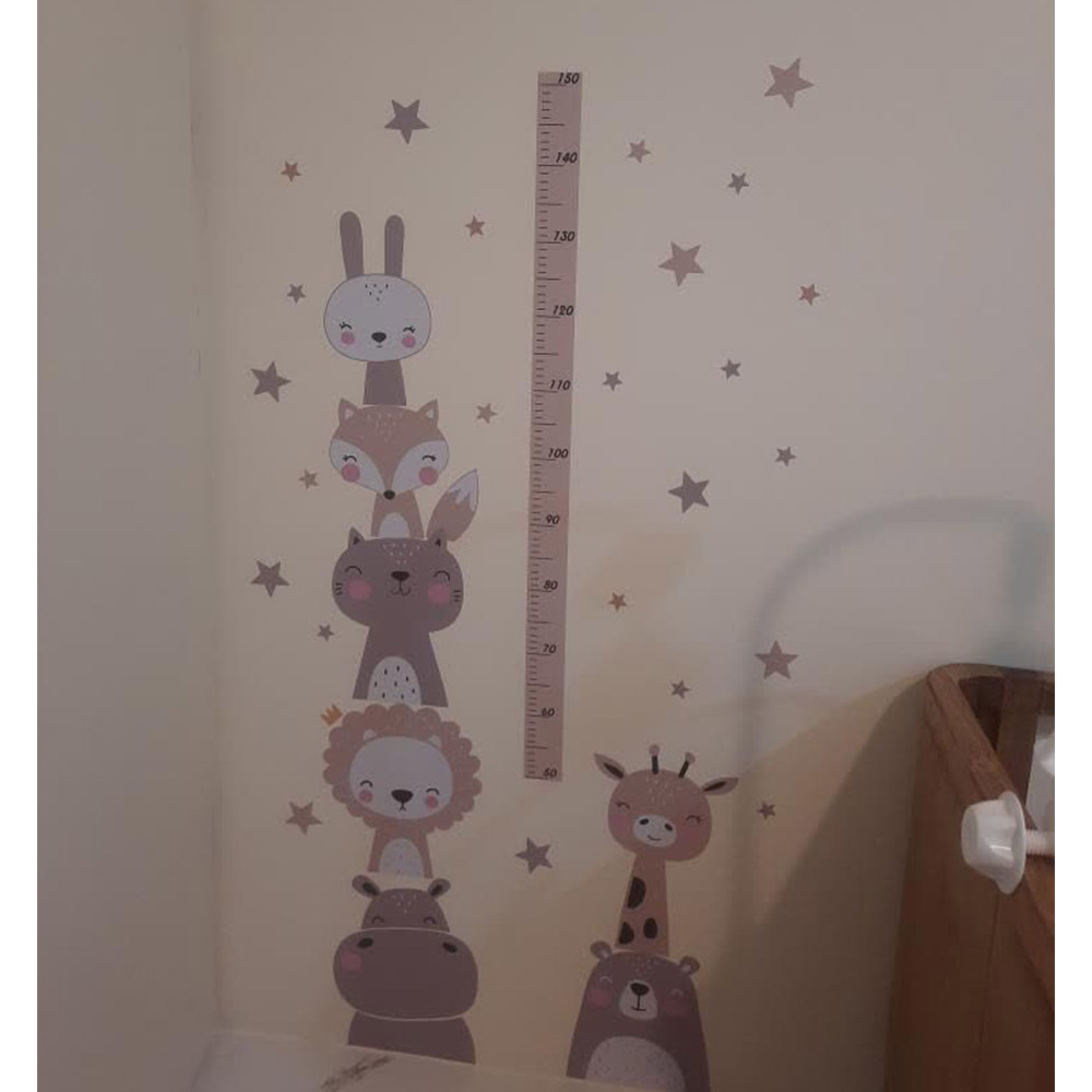 برچسب دیواری چارت قد حیوانات و ستاره کد 1494 17 برچسب دیواری چارت قد حیوانات و ستاره کد 1494 - Image 17