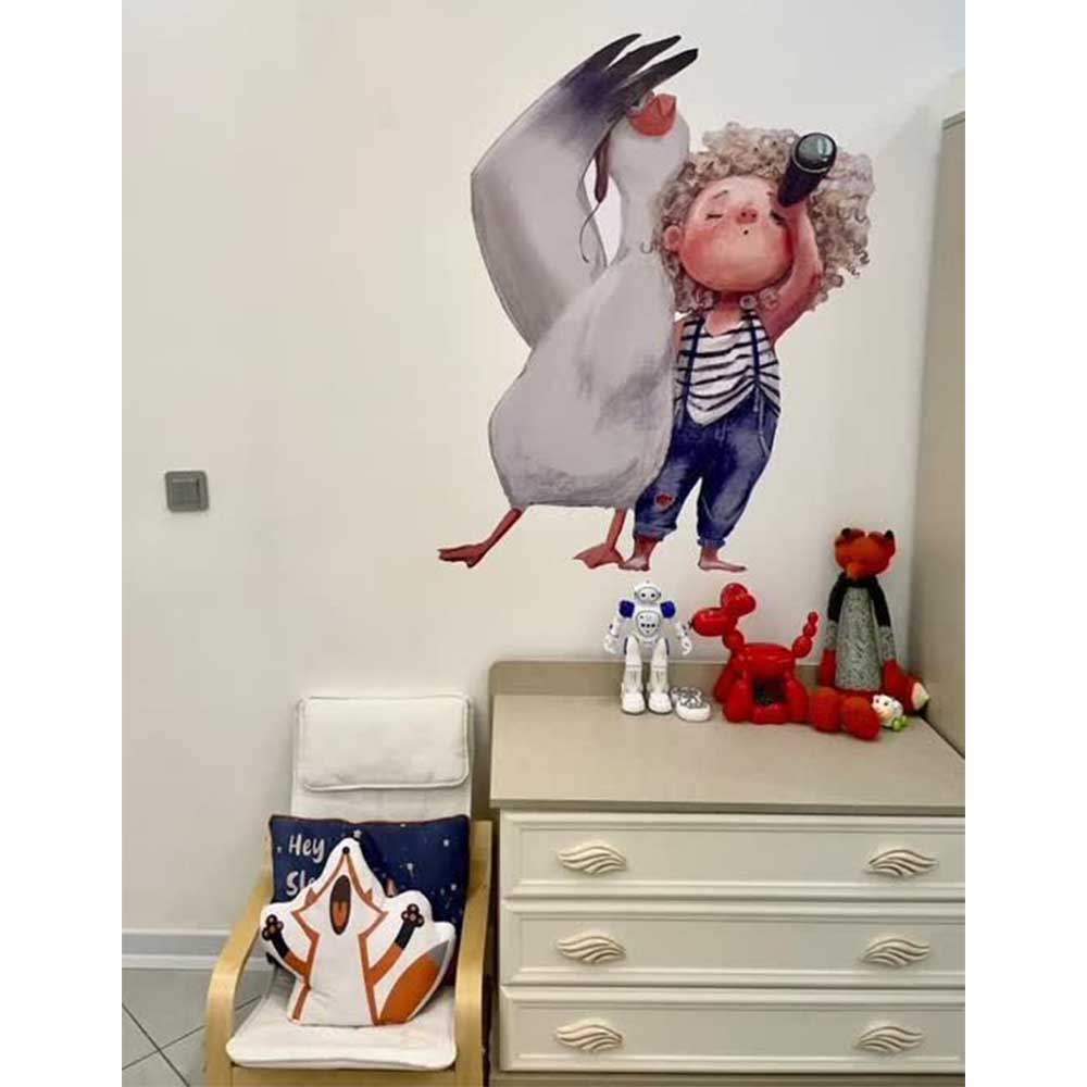 برچسب دیواری پسر و مرغ دریایی کد 1606 9 برچسب دیواری پسر و مرغ دریایی کد 1606 - Image 9