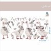 برچسب دیواری مرغابی ها کد 1650 - Image 2
