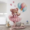 برچسب دیواری تدی صورتی کد 1628