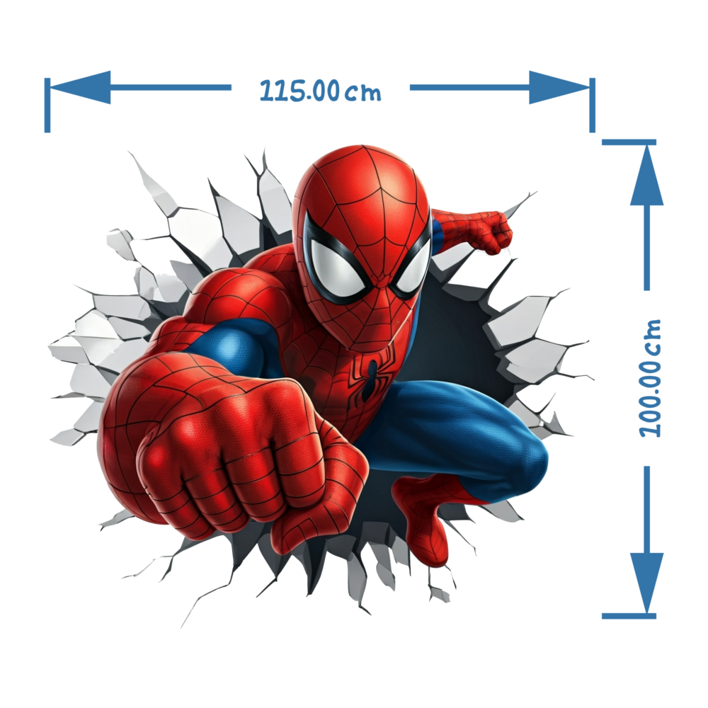 برچسب دیواری طرح مردعنکبوتی کد 1758