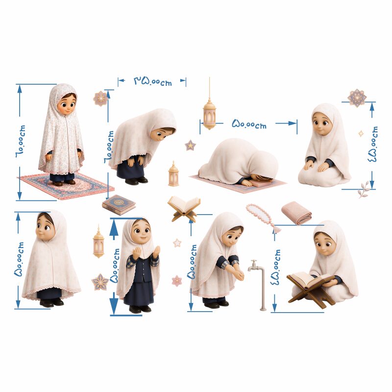 برچسب دیواری نمازخانه دخترونه ۱۸68